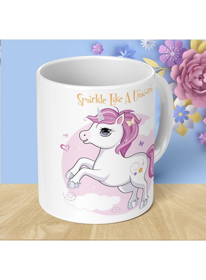 NH10 DESIGNS NH10 Designs Unicorn Printed Coffee Mug for Girls, Unicorn Keychain, Cartoon Mug for Kids Birthday Gift Return Gift Animated Cartoon Mug for Unicorn Lover (Tea, Coffee, Milk Mug UNCRNWTMK 14 - Image 2