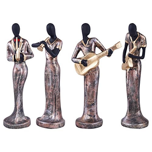 zart Resin Musical Instrument Showpiece, Set of 4 (Gold) - Image 2