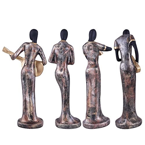 zart Resin Musical Instrument Showpiece, Set of 4 (Gold) - Image 5