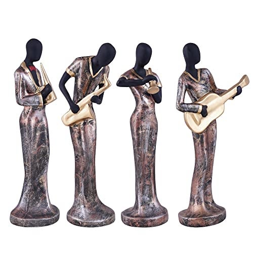 zart Resin Musical Instrument Showpiece, Set of 4 (Gold) - Image 3