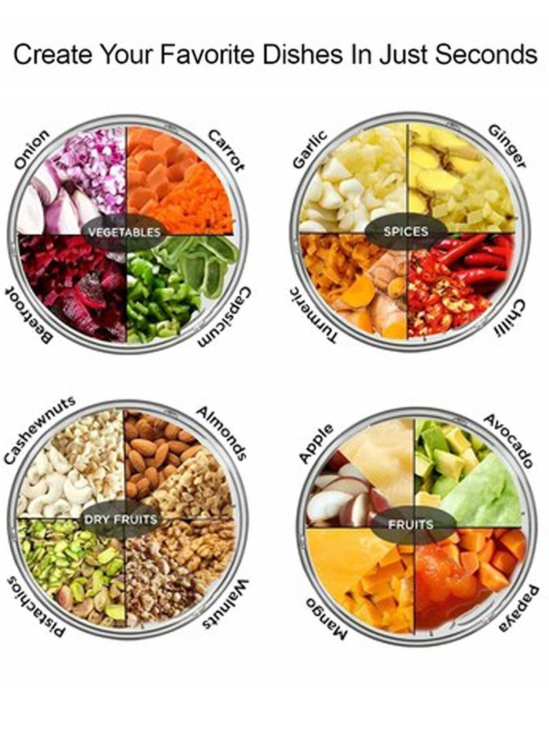 Smart Kitchen Manual Food Chopper Serves As Vegetable Cutter, Onion Cutter, Multi-Functional Chopper, Masher, Crusher, And Blender - Hand Pull Chopper Quick, Safe and Convenient - Image 2