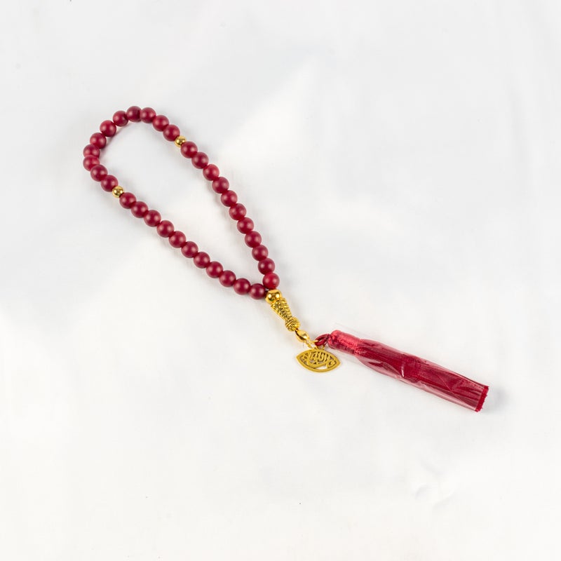 Maron Alabaster Stone Prayer Bead of 33 Beads - Image 1