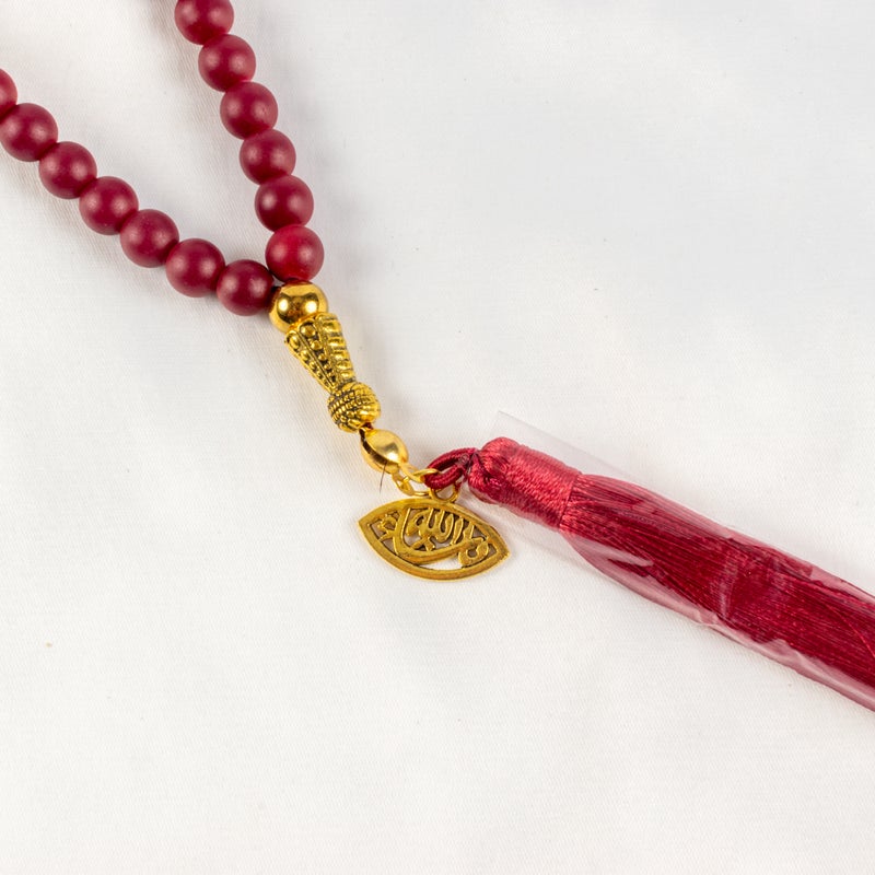 Maron Alabaster Stone Prayer Bead of 33 Beads - Image 4