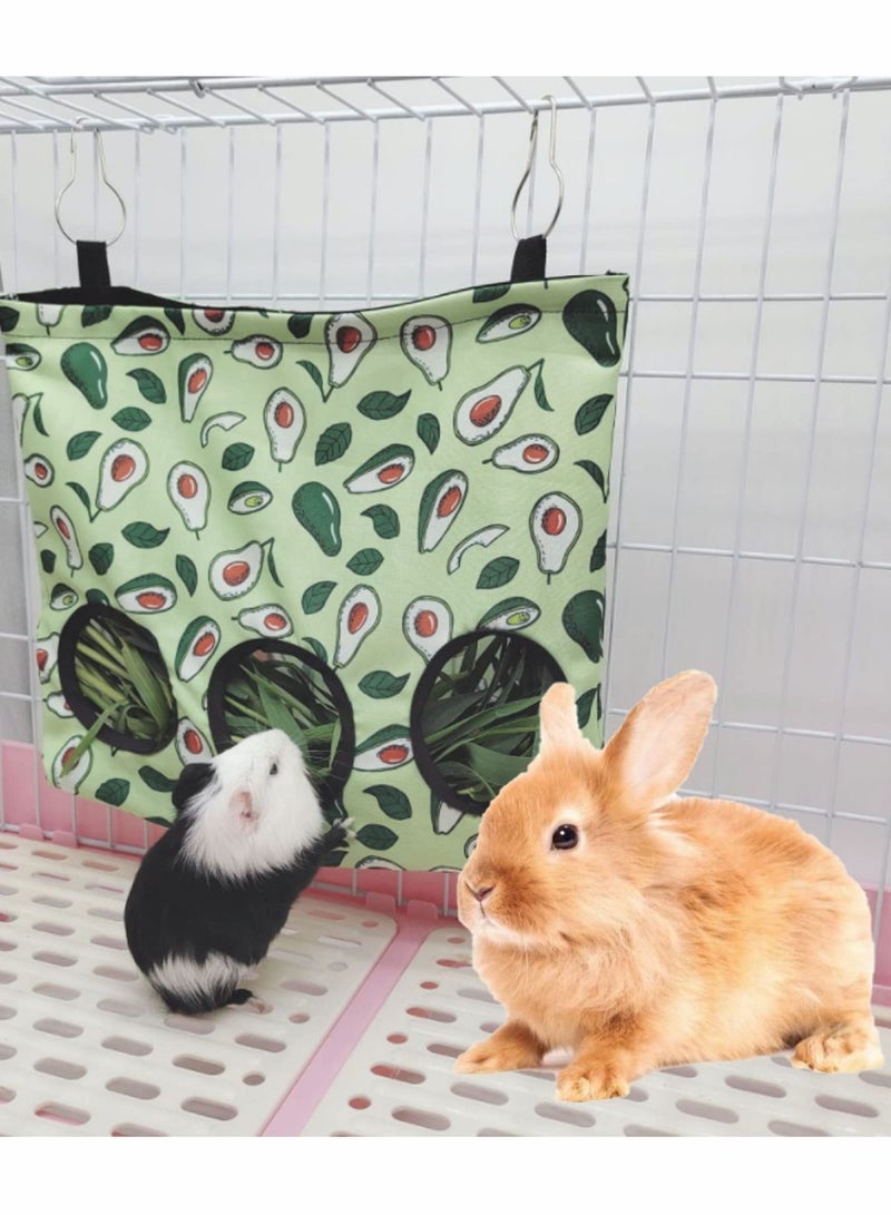 Y&D Rabbit Hay Feeder Bag Small Animal Hanging Sack Storage Dispenser for Rabbit Chinchilla Hamster 2pcs - Image 2