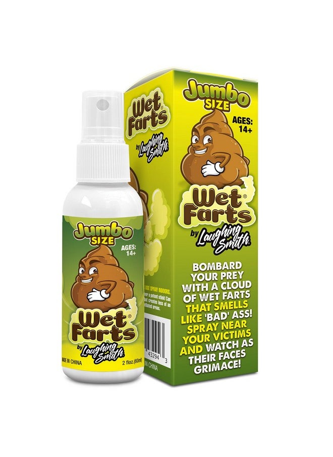 Laughing Smith - Wet Farts (Jumbo - 60Ml) - Potent Fart Spray - Extra Strong Stink - Hilarious Gag Gifts & Pranks For Adults Or Kids - Prank Poop Stuff - Non Toxic - Smells Like Really 'Bad' Gas - Image 1