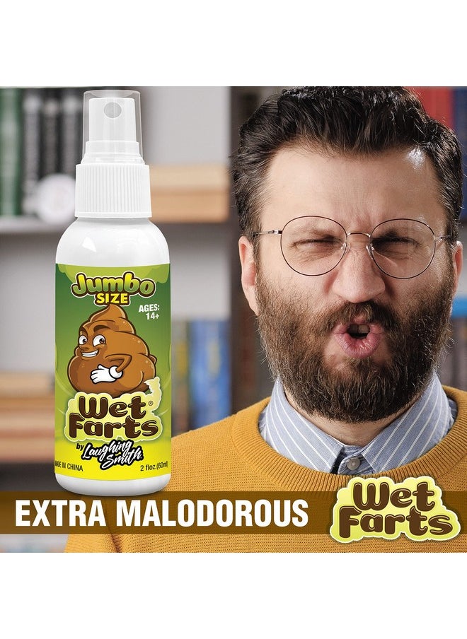 Laughing Smith - Wet Farts (Jumbo - 60Ml) - Potent Fart Spray - Extra Strong Stink - Hilarious Gag Gifts & Pranks For Adults Or Kids - Prank Poop Stuff - Non Toxic - Smells Like Really 'Bad' Gas - Image 1