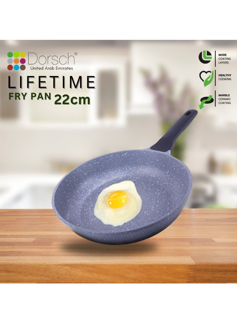 دورش مقلاة Dorschhome مدى الحياة - طلاء سيراميك "PROGLIDER" غير لاصق - متين ومقاوم للخدش - معتمد من TUV - توزيع مثالي للحرارة - جاهز للتحريض للطهي بدون جهد! (22 سم)  - Image 3