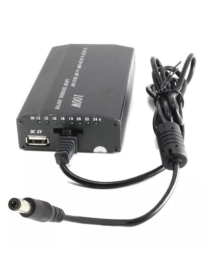 Terabyte Laptop Notebook Power 100W Universal Charger with Car Charger & AC Power Adapter & 8 Power - Image 4