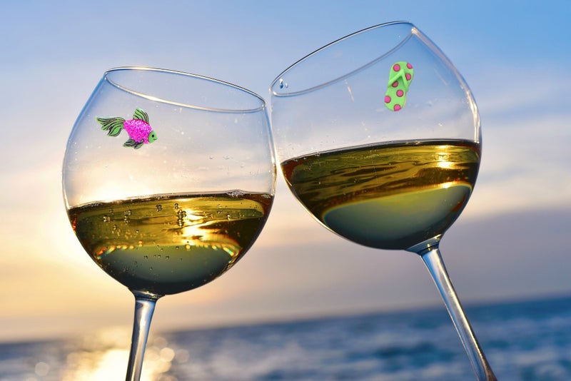 Simply Charmed Beach Magnetic Wine Glass Charms - Cocktail Markers for Making Your Drink Unique â€“ Set of 12 Summer Glass Identifiers with Magnets - Image 3
