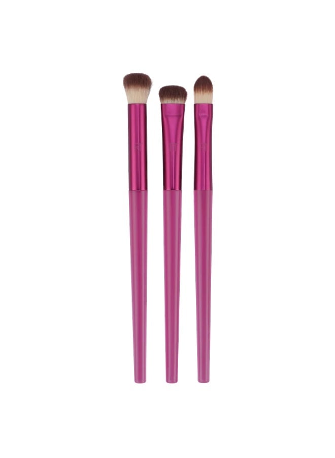 REAL TECHNIQUES Cherry On Top MesmerEYES Brush Trio, 3 Piece Set - Image 3