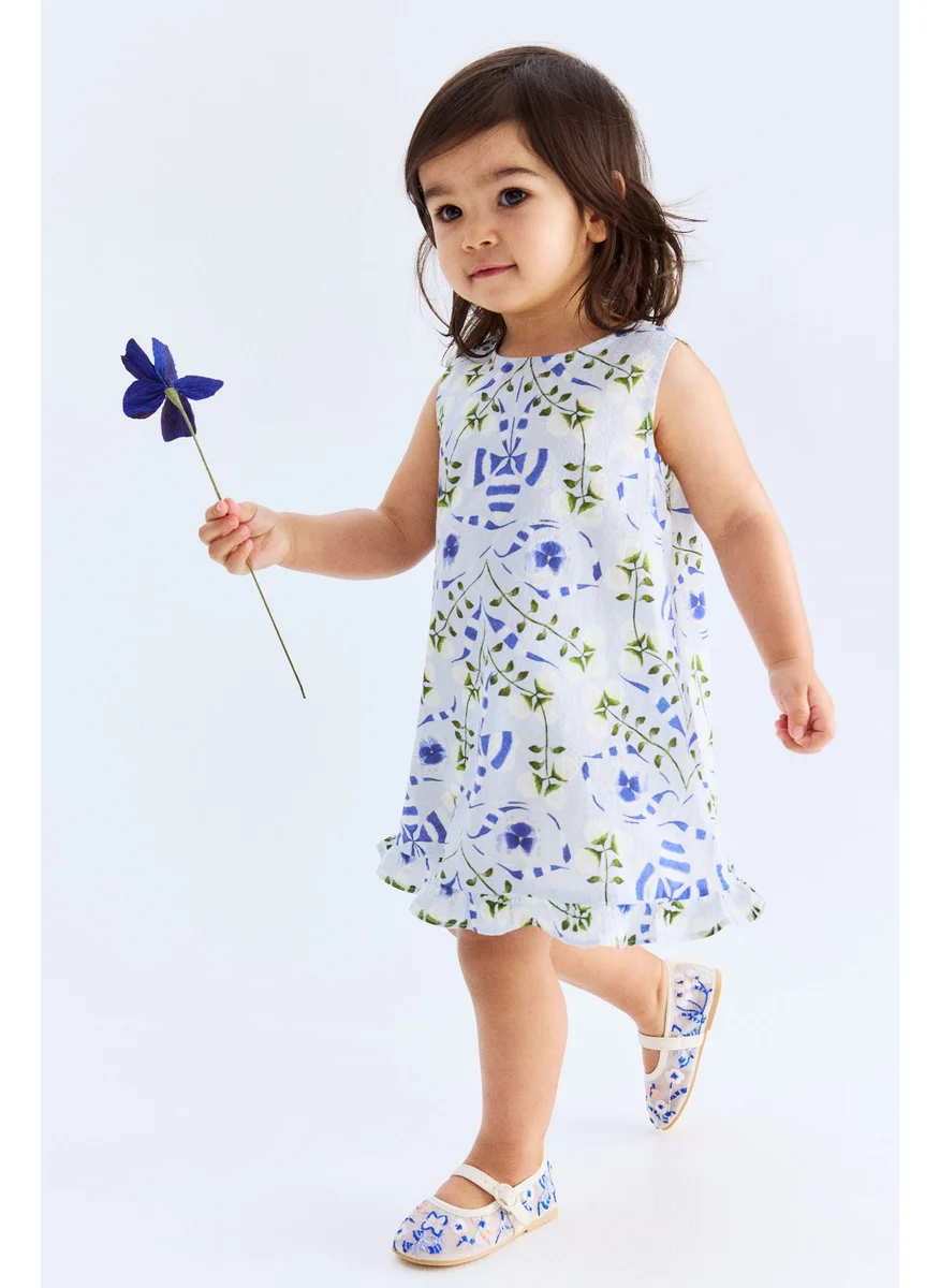 H&M Printed Seersucker Dress
