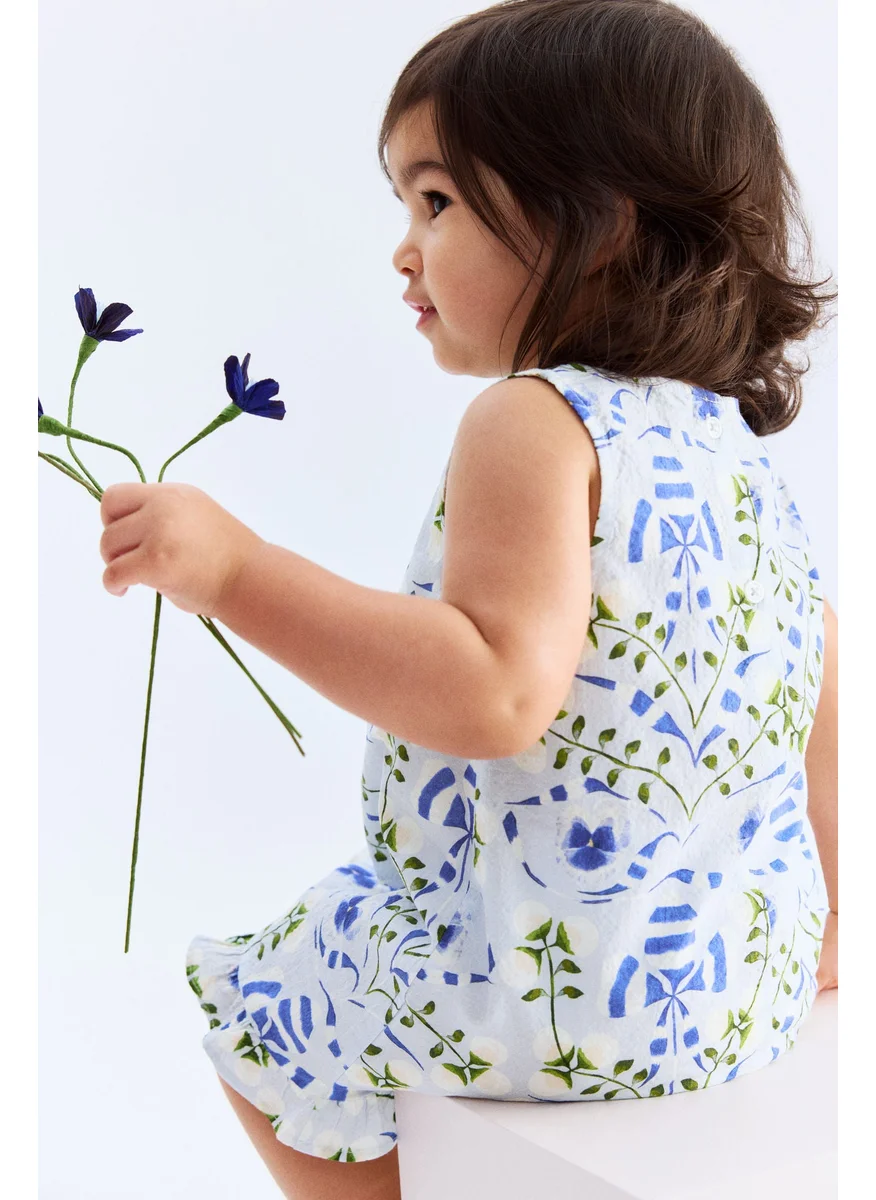 H&M Printed Seersucker Dress