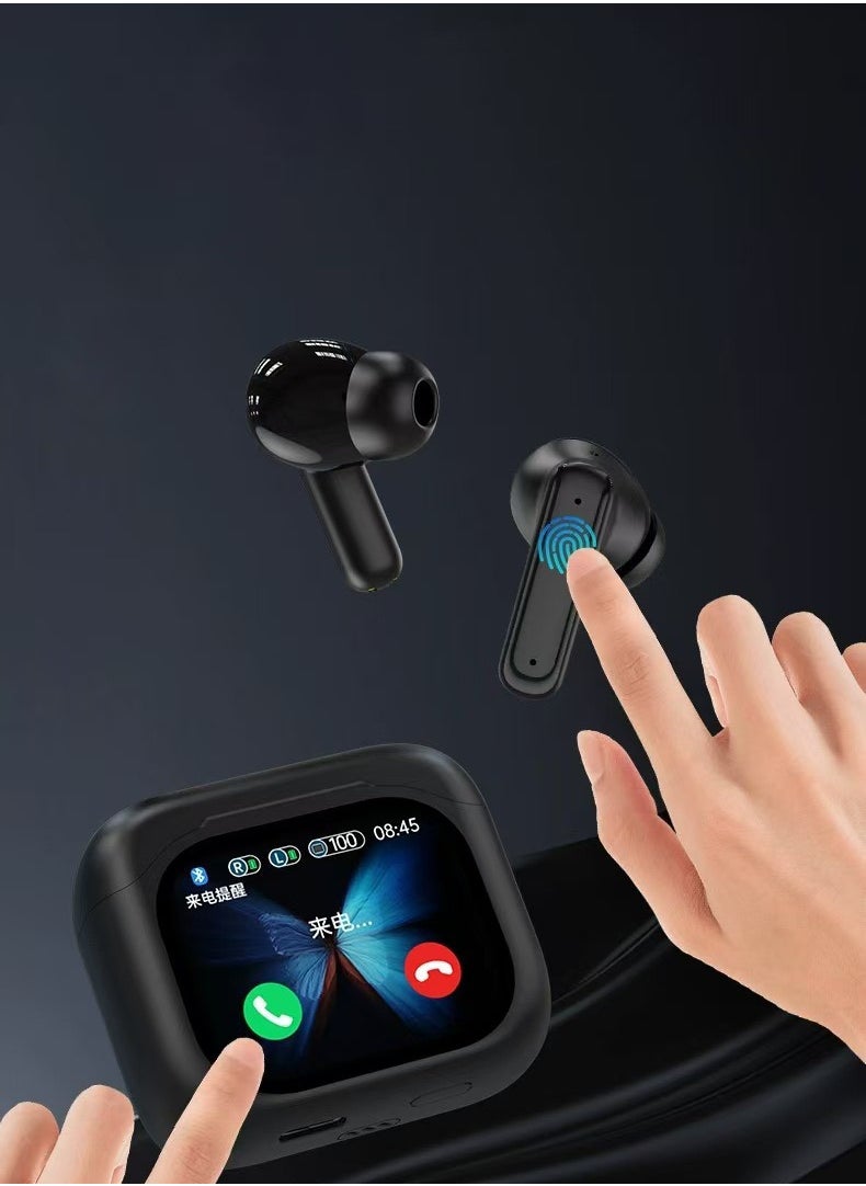 Generic - 2024 New Smart Full-Color Touchscreen Bluetooth Earbuds - In-Ear Design with Advanced ANC + ENC Noise Cancellation - Image 1