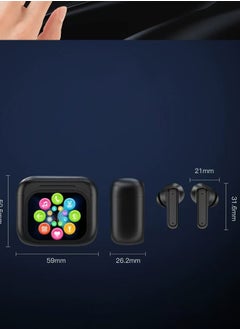 Generic 2024 New Smart Full-Color Touchscreen Bluetooth Earbuds - In-Ear Design with Advanced ANC + ENC Noise Cancellation  - Image 5