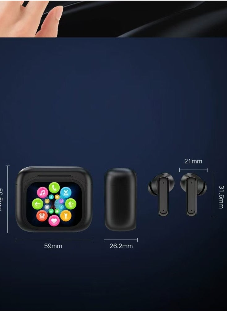 Generic - 2024 New Smart Full-Color Touchscreen Bluetooth Earbuds - In-Ear Design with Advanced ANC + ENC Noise Cancellation - Image 1