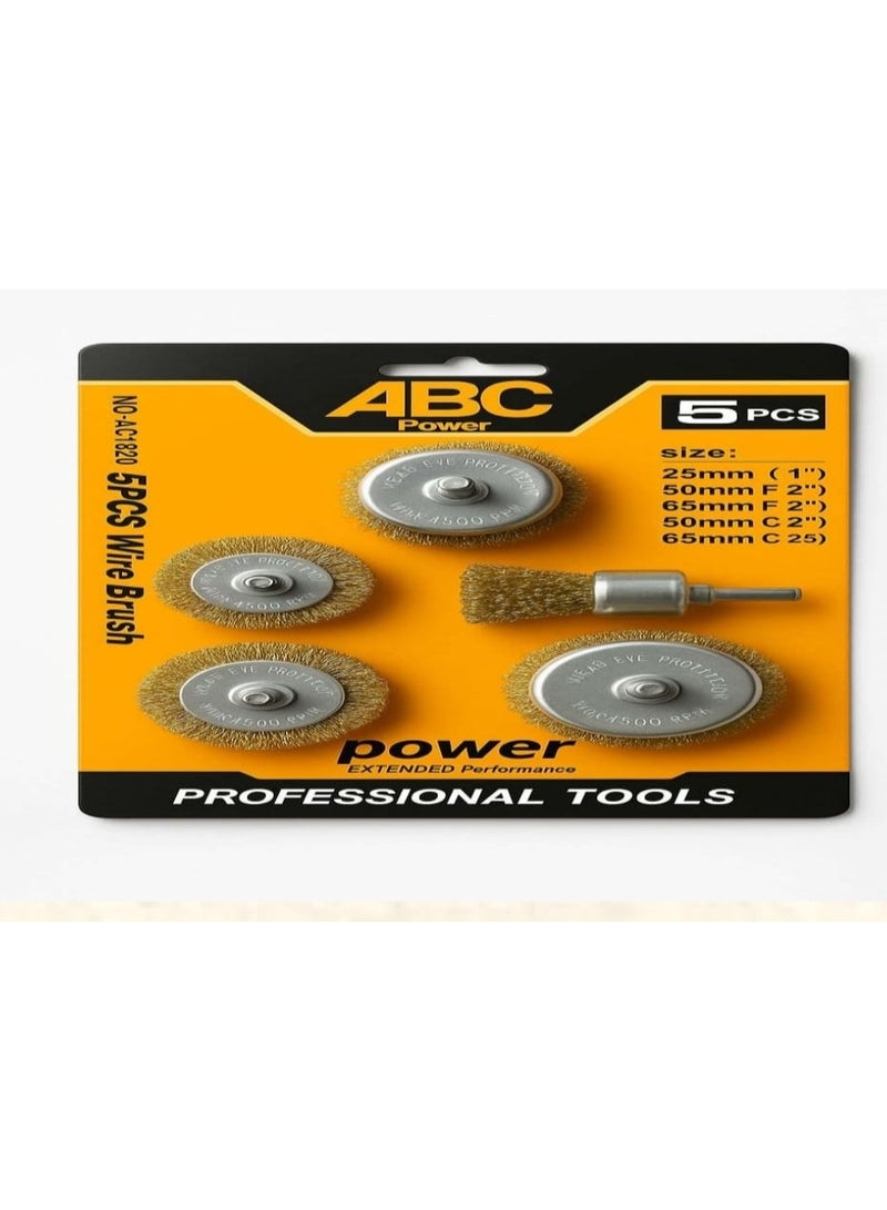 اي بي سي طقم فرشة سلك شنيور للسراميك 5 قطع – ABC موديل AC18820 للأعمال الدقيقة والفعالة