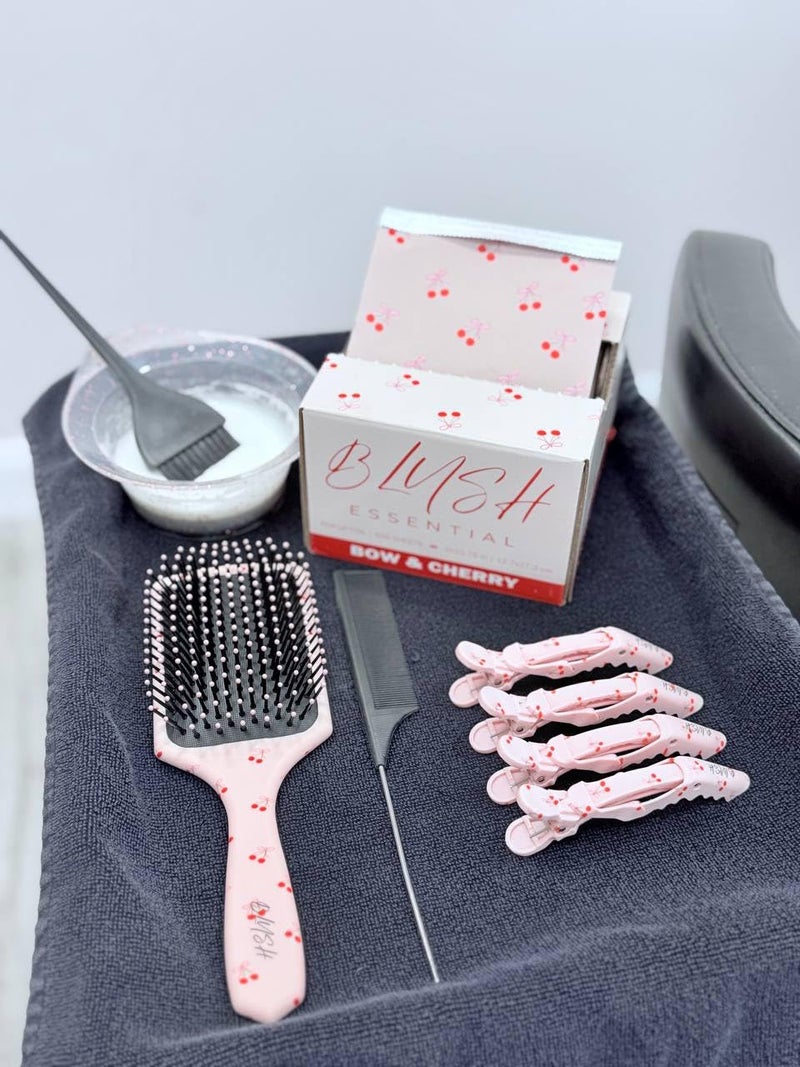 Blush Essentials Blush Essential Bow&Cherry Design Hair Foils - Salon Foils for Coloring - Aluminum Foil Sheets for Hair - 5"x10.75" - 500 Sheets - Professional Hair Foils for Highlighting and Salon Use - Image 3