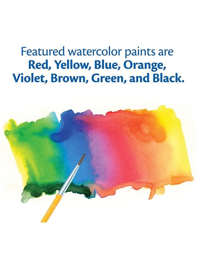 Crayola Washable Watercolor Paint Sets for Kids (12ct), Bulk Arts & Crafts Supplies for Toddlers, 8 Paint Colors, Brush Included, Classroom Must Have - Image 3