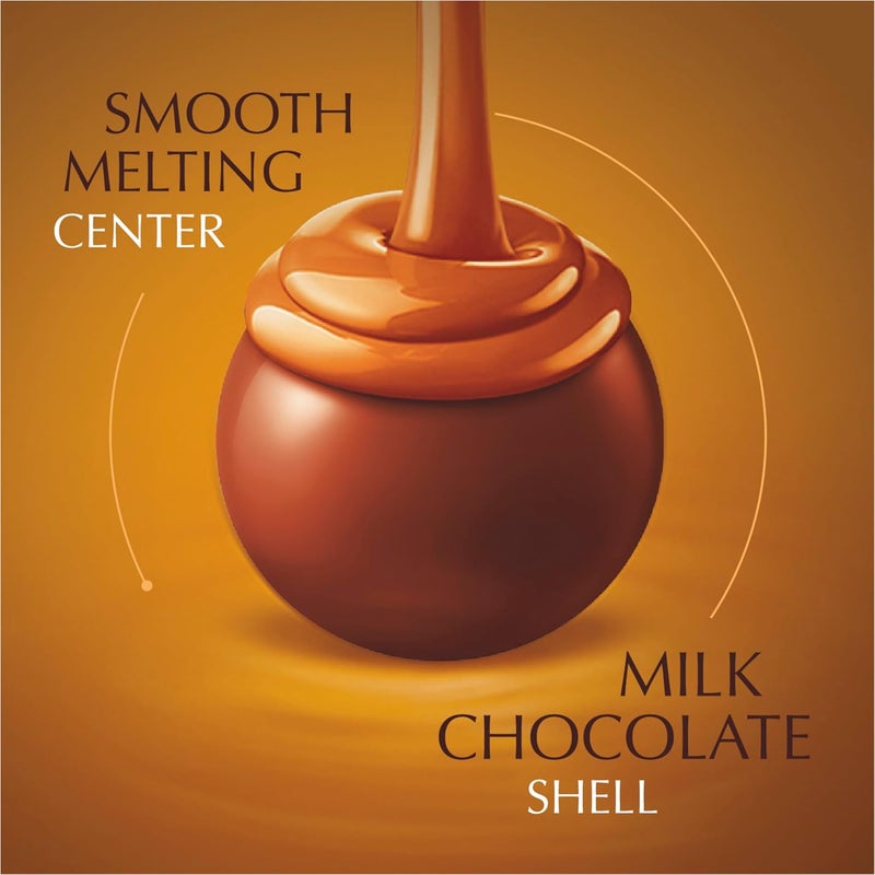Lindt LINDOR Caramel Milk Chocolate Truffles, 60 Count - Image 4