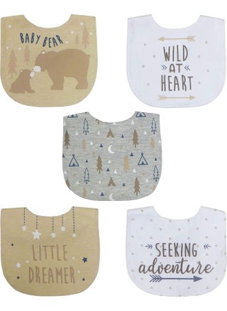 Neat Solutions 5 Pack Aspirational Bib Set with Mixed Fabrics & Water Resistant Inner Core - Boy, Grey Oatmeal While - pzsku/Z919379707E2E20518E55Z/45/1746638965/5ae4ccca-74a5-4093-87ce-274eb93e65d0