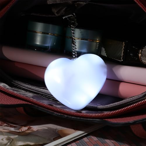 Uonlytech 2Pcs Purse Light Handbag Light Sensor Heart Shape Bag Illuminator Hanging Night Light for Women Ladies Girls … - Image 3