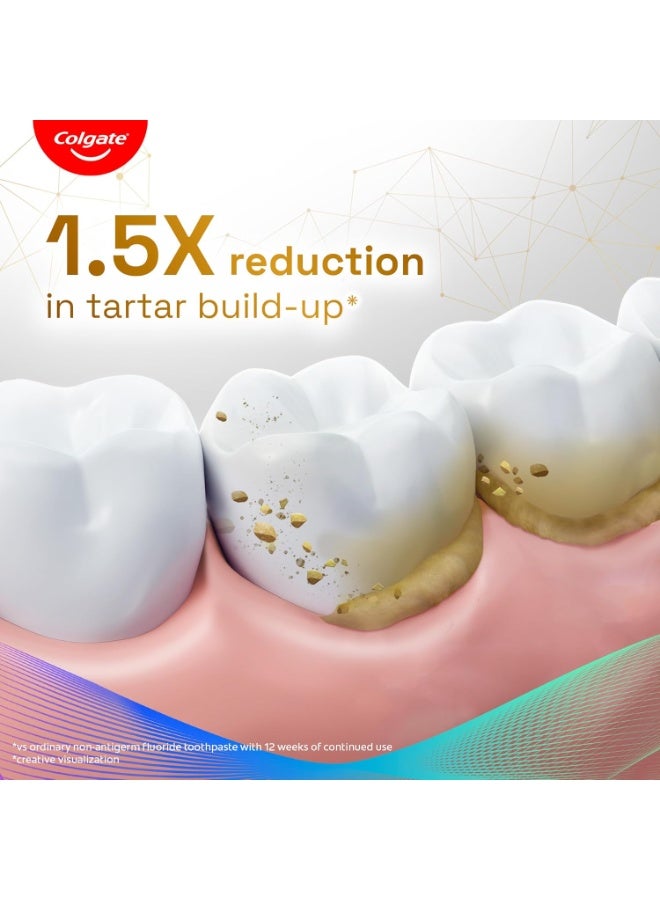 Colgate Total Anti-Tartar Toothpaste | Anti-Germ Tooth Paste | Colgate Paste Toothpaste with 1.5x Better Tartar Reduction (150gm) - Image 3