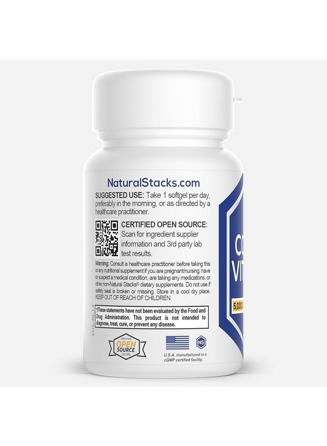 NATURAL STACKS Vitamin D 5000 IU Supplement - with Coconut Oil for Optimal Absorption - Vitamin D Pills for Immunity & Cell Growth - D3 125mcg Cholecalciferol Supplement - 30 D3 Servings - Image 3