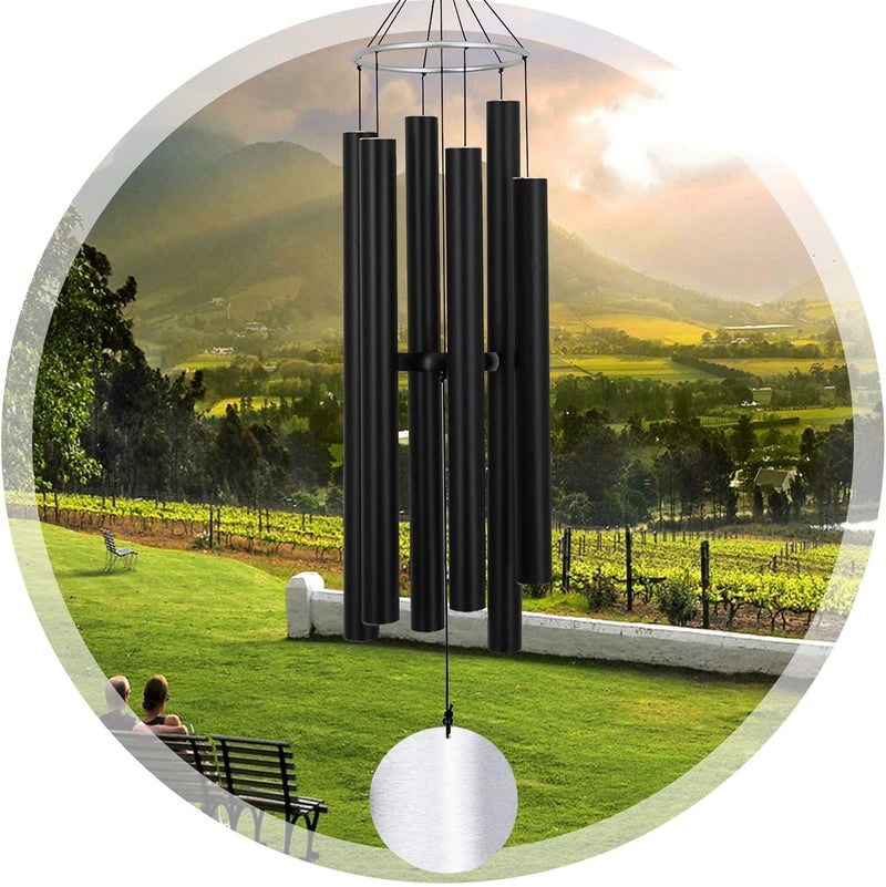 Wind Chimes Large Outdoors Clearance Deep Tone 45 Sympathy Wind Chimes in Loving Memory of Someone Memorial Wind Chimes Gifts for Mothers Day Metal Wind Chimes Outdoors Garden Yard DcorBlack
