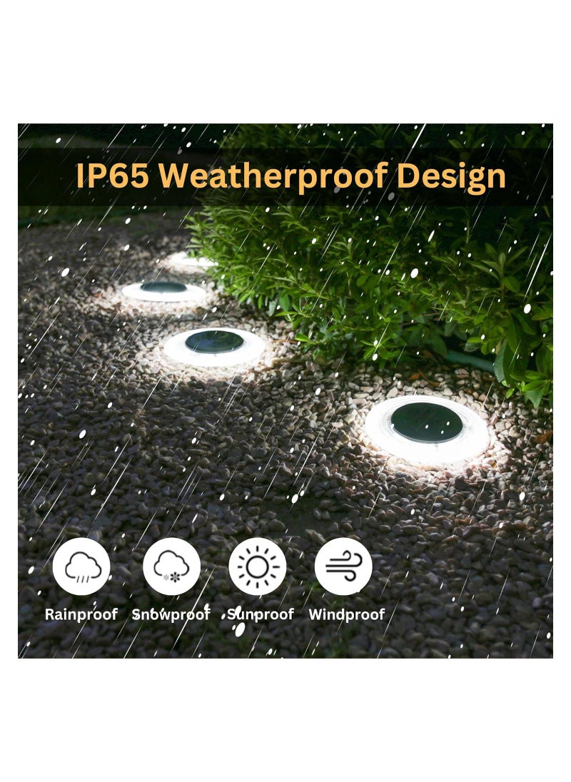 Solar Ground Lights Outdoor Waterproof 28 LED, Bright Solar Powered Landscape Lights, Solar Lights for Outside Pathway, Wall, Deck, Fence (Cold White, 1 Pack) - Image 2