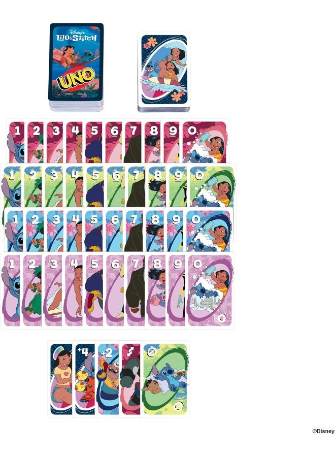 Mattel Games لعبة بطاقات UNO ديزني ليلو وستيتش - Image 2