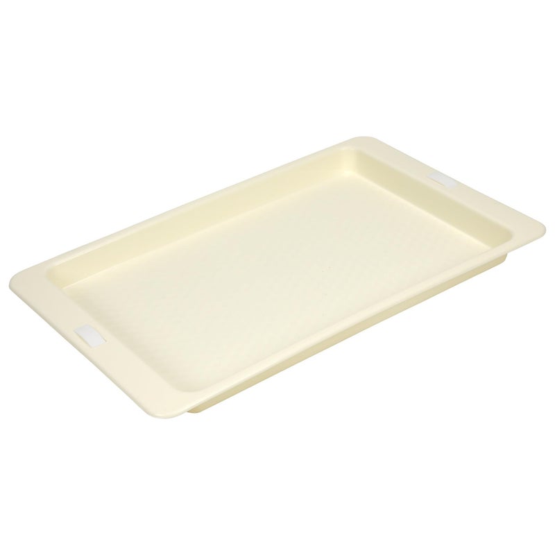 Cutting EDGE Serving Tray Rectangular Shape Platter for Kitchen Hostel & Hotels Best for Drinks Breakfast Tea Dinner and Dinning Table (White, Set of 1) - Image 1