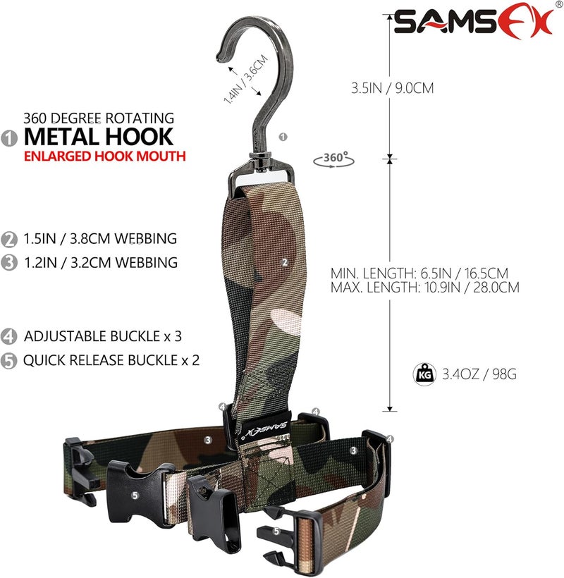SAMSFX Fishing Wader Boot Hanger Adjustable Strap for Storage Drying - Image 2