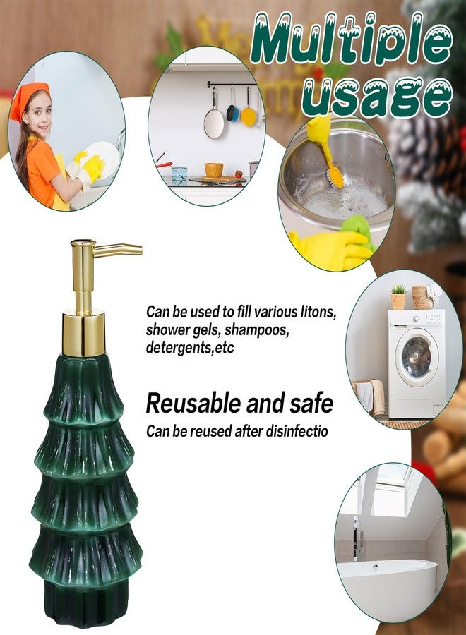 Remagr 17 Pcs Christmas Bathroom Accessories Set Christmas Tree Shower Curtain with 12 Hooks Bath Mat Rug Non Slip Soap and Lotion Dispenser 2 Towels for Holiday Decorations Merry Xmas Gifts - Image 4