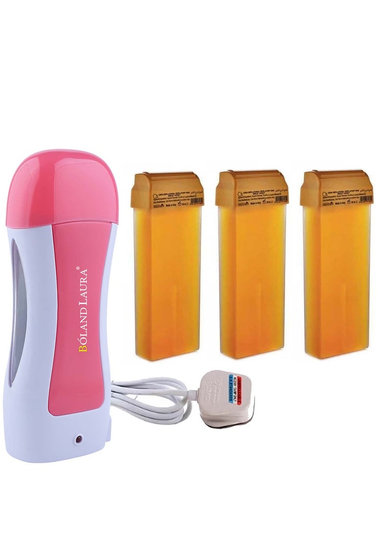 BOLAND LAURA Depilatory Heater For Wax08 + 3 Wax roll+Hair removal strips  - Image 1