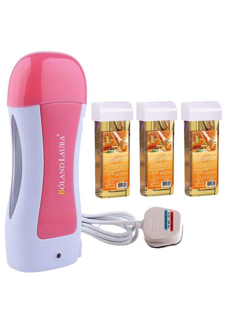 BOLAND LAURA Depilatory Heater For Wax08 + 3 Wax roll+Hair removal strips - Image 1