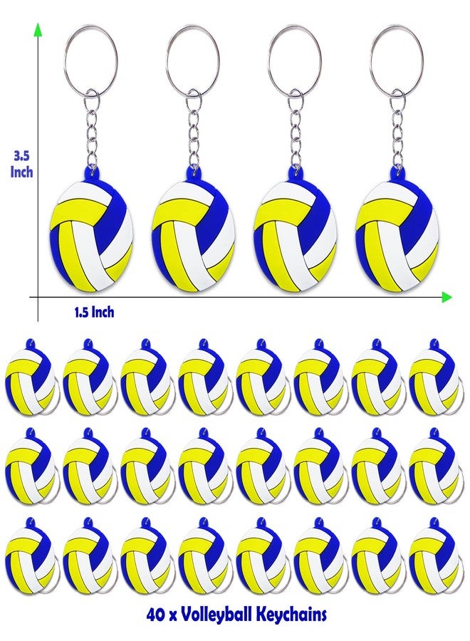 CiciBear 40 Pack Volleyball Keychains Party Decoration for Volleyball Sports Game Prize, Sports Baby Shower, Kids Birthday, School Rewards - Image 2