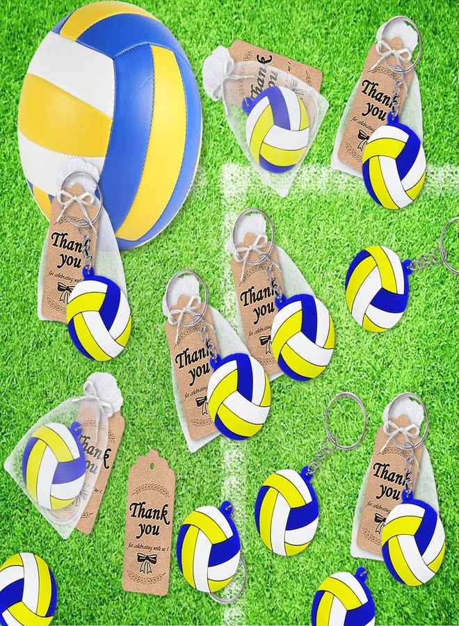 CiciBear 40 Pack Volleyball Keychains Party Decoration for Volleyball Sports Game Prize, Sports Baby Shower, Kids Birthday, School Rewards - Image 3