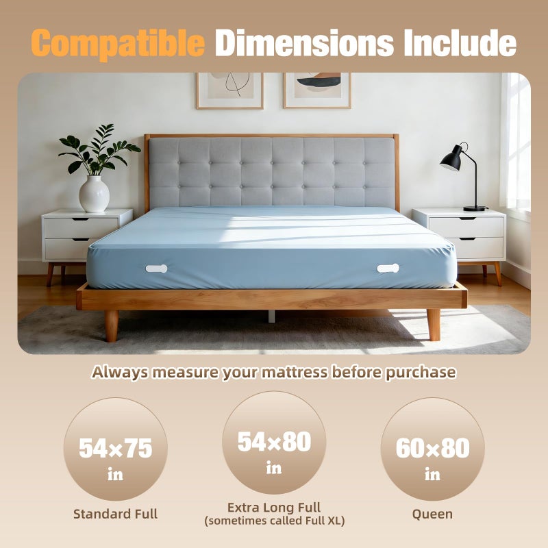 HOUSE AGAIN Sheet Holders for Corners, Easy One-Time Installation Fitted Sheet Fasteners for Full & Queen Beds â€“ Heavy Duty Lock Sheet Holders Keep Sheets Firm & Tight, No More Loose Bedding (White) - Image 5
