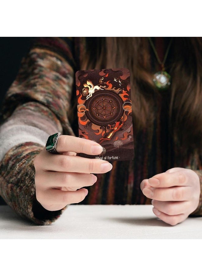 NIBEMINENT Tarot divination deck - 78 cards. Night-time tarot divination game. Encounter tarot cards. Family board game. Multi-functional destiny divination. - Image 4