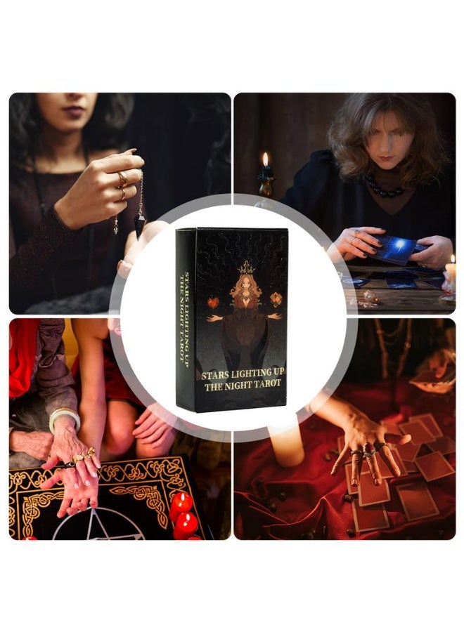 NIBEMINENT Tarot divination deck - 78 cards. Night-time tarot divination game. Encounter tarot cards. Family board game. Multi-functional destiny divination. - Image 5