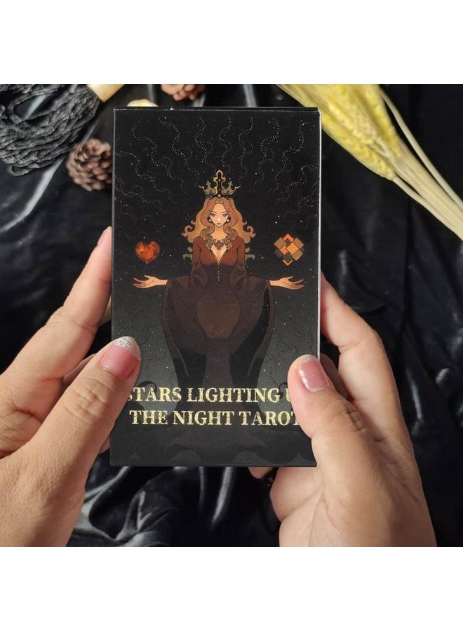 NIBEMINENT Tarot divination deck - 78 cards. Night-time tarot divination game. Encounter tarot cards. Family board game. Multi-functional destiny divination. - Image 1