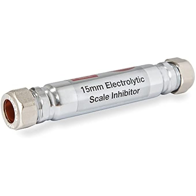 15MM SCALE INHIBITOR FOR CENTRAL HEATING BOILER OR WHOLE HOME INLINE ELECTROLYTIC LIMESCALE REDUCER WRAS APPROVED 10 YEAR GUARENTEE 15MM COMPRESSION FITTING - Image 1