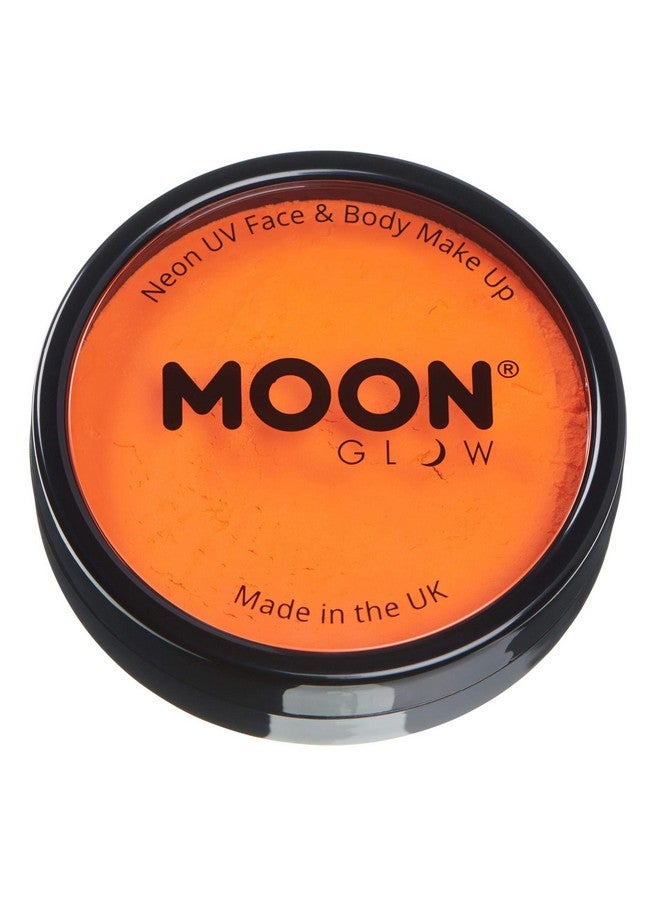 Moon Glow Pro Intense Neon Uv Face & Body Paint Cake Pots By Moon Glow Intense Orange Professional Water Based Face Paint Makeup For Adults Kids 1.26Oz - Image 1