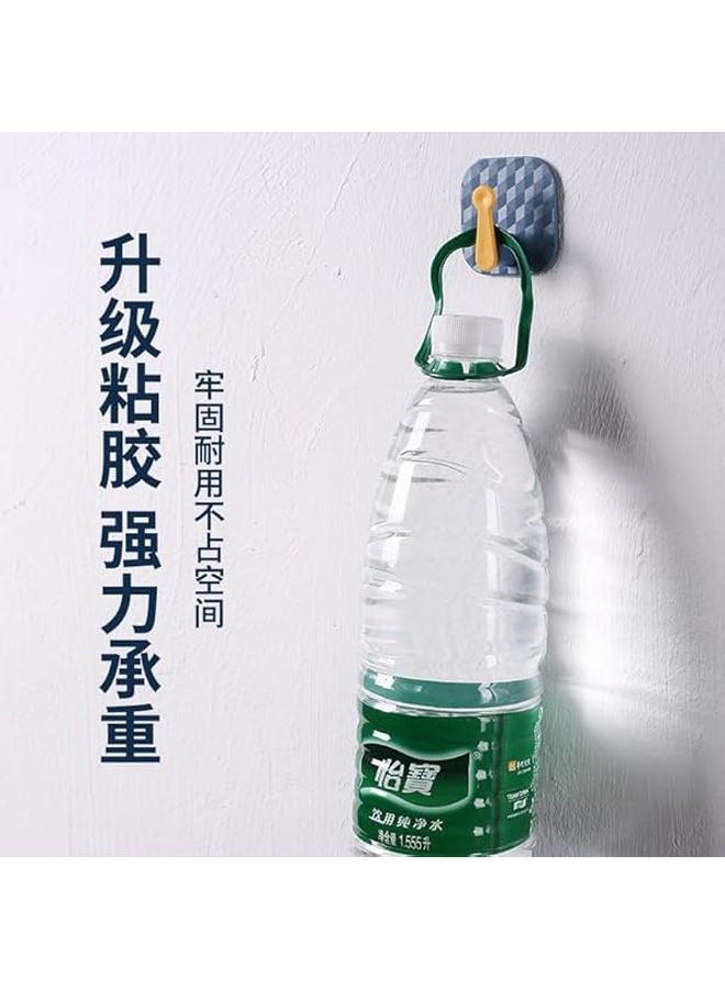 أصفر أزرق 20 قطعة خطافات لاصقة بدون تثقيب للحمام مطبخ حائط مفاتيح ملابس - Image 5