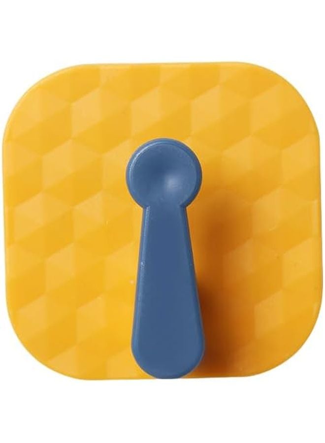 أصفر أزرق 20 قطعة خطافات لاصقة بدون تثقيب للحمام مطبخ حائط مفاتيح ملابس - Image 1