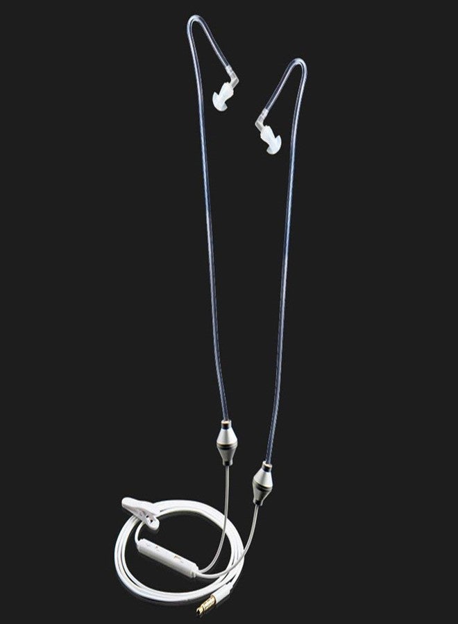 ريتش سماعات أذن ستيريو RICH، سماعات أذن مضادة للإشعاع مزودة بأنبوب هوائي، سماعات أذن ستيريو داخلية عازلة للضوضاء ومضادة للإشعاع مع ميكروفون للهاتف المحمول، لون أسود - Image 4