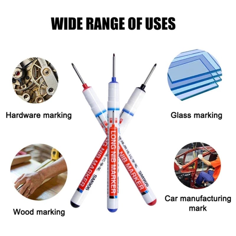 53 Arts Long Head Deep Reach Marker – 1PCS Precision Pen for Woodworking, Stone, Metal, and Hard-to-Reach Marking - Image 2