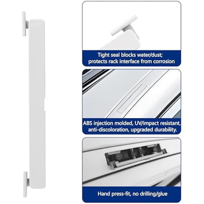 rayihni JERBOR Roof Rack Molding Port Cap Fits for BMW 528/535/550, for BMW 5 Series F10/F11 2010-2016 (NOT FIT 2017+), Roof Rack Port Cover Trim Replacement for OE 51137274739, 51137274740, Alpine White - Image 3