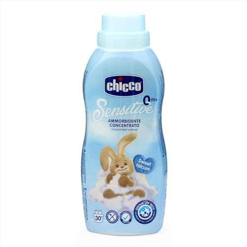 Chicco Baby Fabric Softener with New Odour Elimination Technology, Keeps Clothes Gentle, Fresh & Fragnant, Dermatologically Tested, Sweet Talcum (750ML) - Image 1