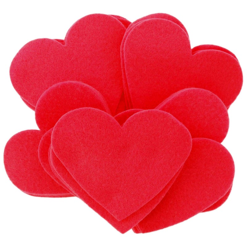 Playfully Ever After 3 Inch 28pc Felt Hearts (Red) - Image 5